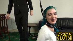 Extremely sexy sub ass destroyed in BDSM threesome