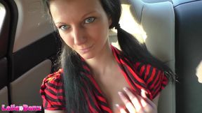 Pussy taxi! Cunt fingering through the city