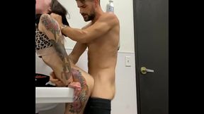 INTENSE HARD Fuck in The Bathroom at Her Work