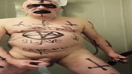 Satan slave is ready for his Enema sacrifice