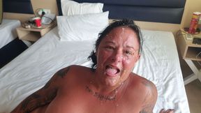 One-man Bukkake From Matty, Facial &amp; my face gets covered in spunk, jizz, cum