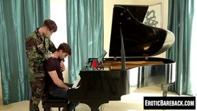 Two gorgeous twinks get naughty with rough bareback action