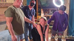 gangbang amateur : 3 amants et un stagiaire a enorme queue me baisent en anal et doubles penetrations intenses