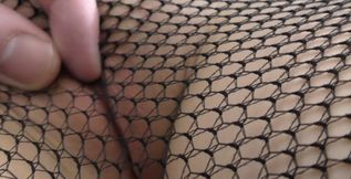 Pantyhose fishnet POV play