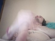 26 yo twink jacking off and eating cum
