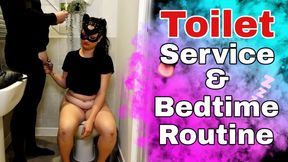 Femdom Toilet Slave and Bedtime Routine Training