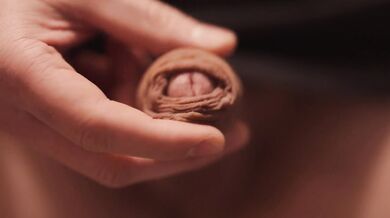 Swedish guy jerks his big dick raw for you close up