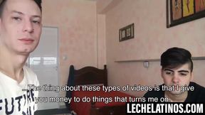 LecheLatinos.com - Benja's ball squeeze leads to cum on his face