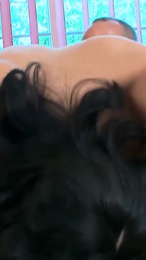 Glass Dildo in the Pussy and Hot Anal Sex Fucking Her Ass by Hard Cock