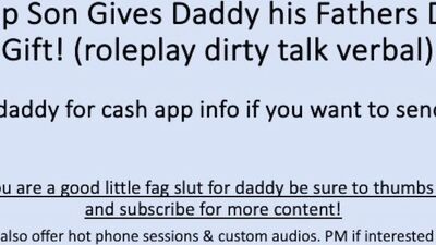 Step Son Gives Daddy his Fathers Day Gift (Roleplay Dirty Talk Verbal)