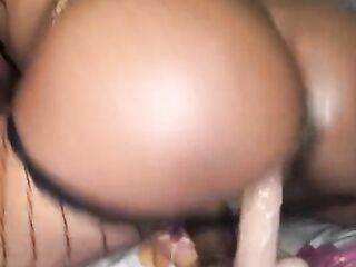 Slender thick angel in Fishnet SQUIRTING from intense fun