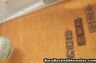 Anal Stretching Blonde Shemale
