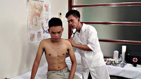 Asian twink fingered and sucked by doctor in the infirmary