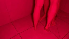 Lesbians make eachother soaking wet -sensual shower