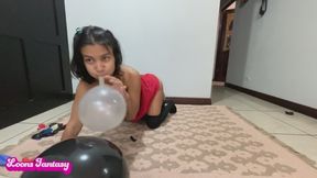 Akina balloon blowing session 010