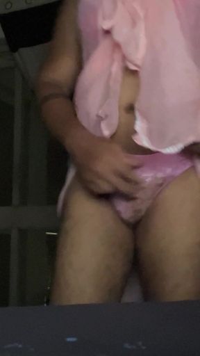 Epic moment from "crossdresser nighty teasing mastarbating pink panty big boobs"