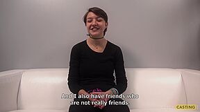 Short-haired Teen 18+ Michaela Rides Donger In Cowgirl Position