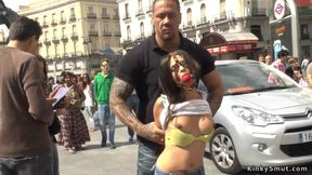 Petite Spanish bitch public disgraced