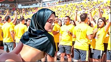 German football fan gangbanged by the opposite team - AI Interactive Video