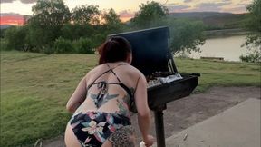 Dickflash Barbecue Adventure Part 1 - She Made the Barbecue, He Creampied Her