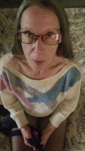 Goode Girl Nylonplay with Hubby's Cock and Balls