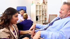 Teens cummed in office