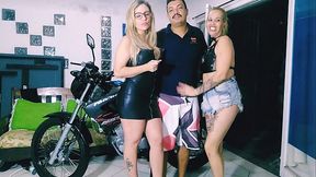 Encontro do motoclub acabou em sexo a tres