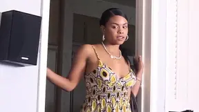 Ebony Lesbians Lick and Suck Each Other's Boobs