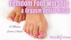 Femdom Foot Worship & Orgasm Denial Ritual (AUDIO ONLY)