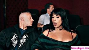 Trans babe wants to bang in a theater