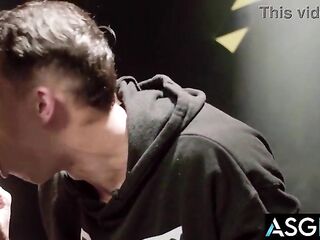 DISRUPTIVE FILMS - Janitor Cleans Cum From Gloryhole & Finds His Own Ramrod