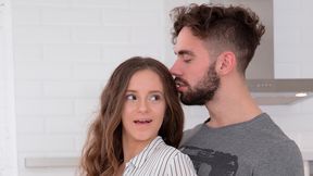 Flexible brunette with big boobs Mickey Moor jumps on a long boner