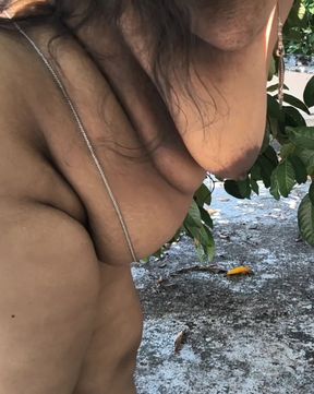 Indian Girl in Red Skirt and White Top