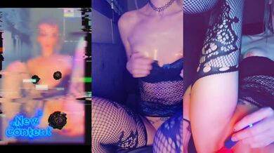 Petite Blonde Fucks her pussy (close up)