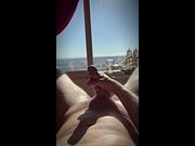 Stroking my cock in the sunshine