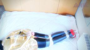 Selfbondage practice - comfy hogtie