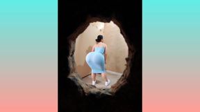 Big-bootied Rich Woman in Fitting Room
