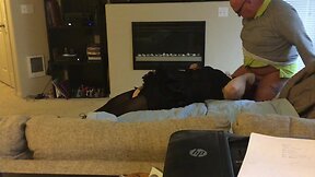 Rough daddy takes amber