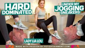 I can be so mean and dominate him with my jogging sneakers after training ( Foot Domination with Lady Lia Lou ) - 640p wmv