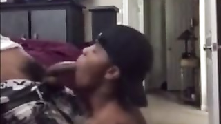Black Thug Gives Head to His Homie and Swallows His Cum 6