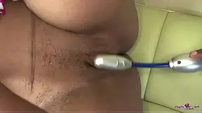 Lesbian couple enjoys a horny makeout session leading to one girl