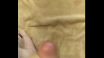 Jerking off and exploding on towel