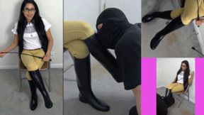 eRica gets her shiny ridding boots worshiped and licked!