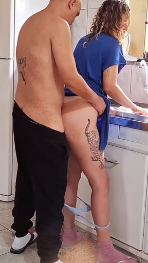 Waking up my stepsis to wash the dishes.   Clip 1