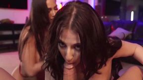 Stunning threesome with hot beauties Desiree Dulce and Aubrey Valentine