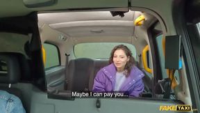 MILF offers her SHAVEN pussy to pay for her ride