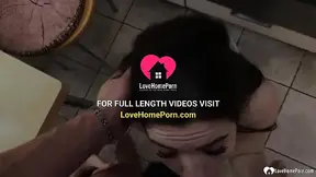 Busty brunette gets erect-smashed in various kitchen positions