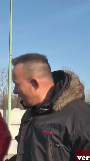 German blonde street slut approached and fucked   Clip 1