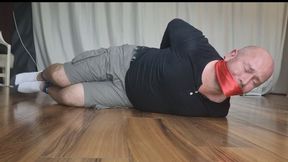 Detective CleaveGagged Silk and Satin Male Bondage