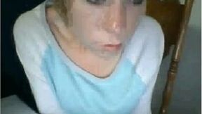 Blonde amateur bored teen bitch flashing her privates